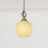 Windham Elegant Spherical Pendant - Alabaster Shade Light with Copper Accent Lighting for a Modern Interior Fixture and Versatile Home Decor