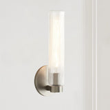 Fluted Glass Indoor/Outdoor Sconce 3"