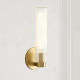 Fluted Glass Indoor/Outdoor Sconce 3"