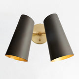 Metal Shade Double Wall Sconce, Double Sconce