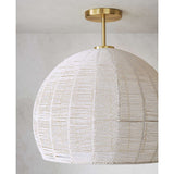 Ivory Woven Rope 19" Kids Flush Mount Ceiling Light