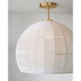 Ivory Woven Rope 19" Kids Flush Mount Ceiling Light