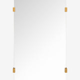 Brass Point Rectangle Wall Mirror