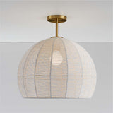 Ivory Woven Rope 19" Kids Flush Mount Ceiling Light