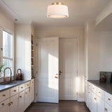 Linen Shade Flush Mount, Flush Mount