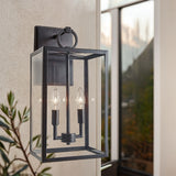 Manor Outdoor Glass & Iron Sconce