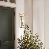 Manor Outdoor Glass & Iron Sconce