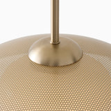 Bezel Perforated Metal Pendant (16")