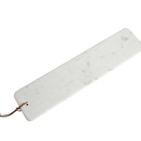 White Marble Cheese Board with Leather Loop